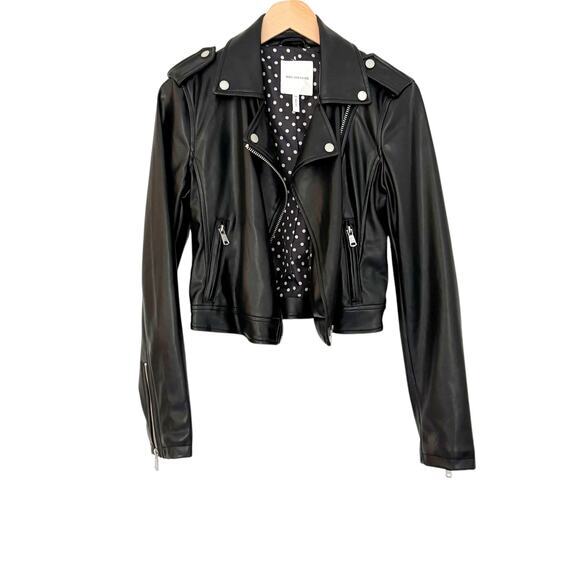 Anthropologie Avec Les Filles Faux Leather Jacket Black Size XS - Picture 5 of 13